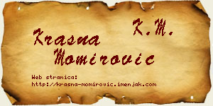 Krasna Momirović vizit kartica